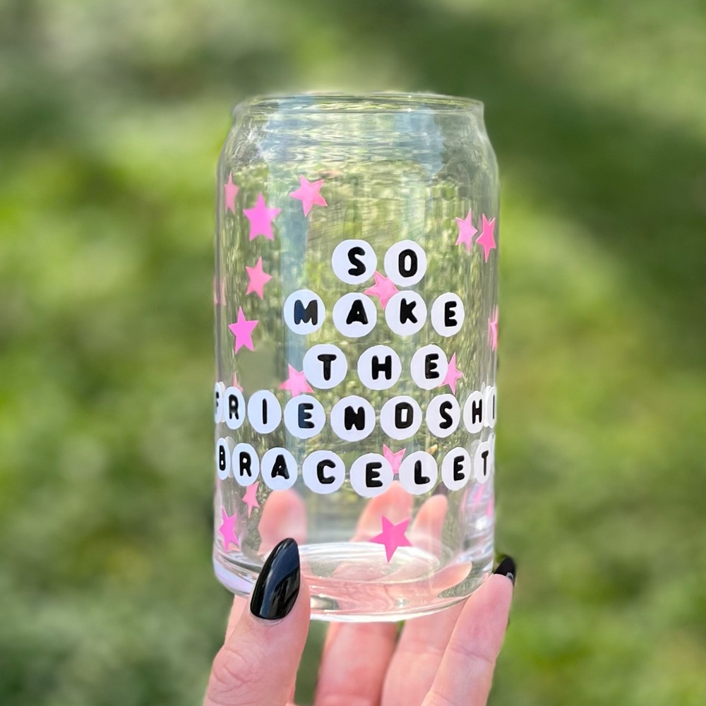 Taylor swift friendship bracelet cup